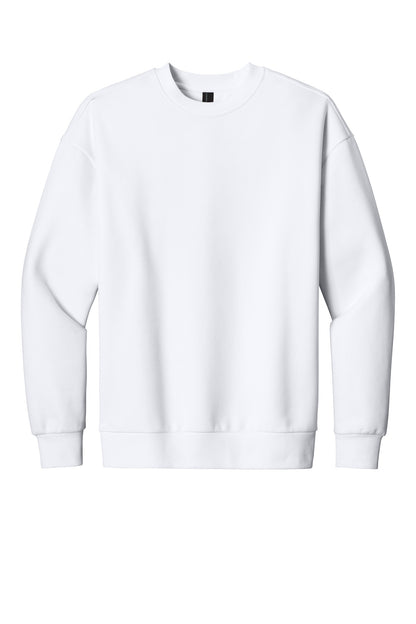 Front View of White District V.I.T. Heavyweight Fleece Crew DT6154