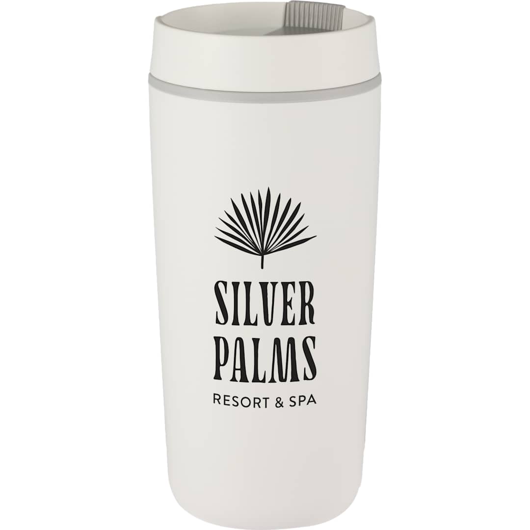 Front View of White Grande 16oz Recycled Tumbler