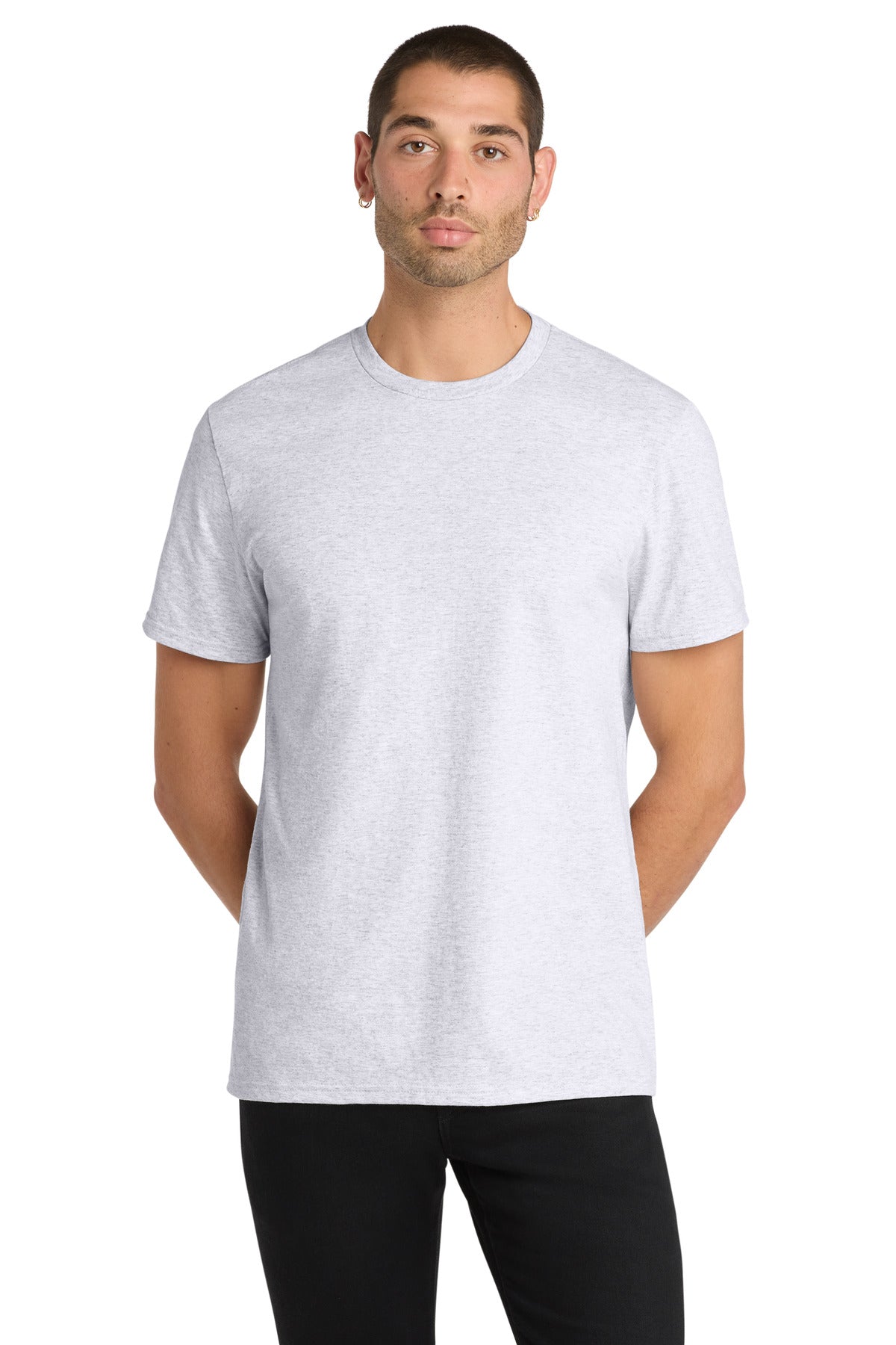 Front View of White Heather District The Concert Tee DT5000
