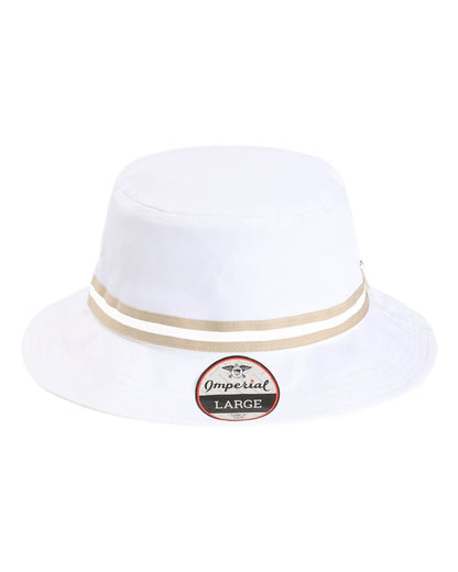 Front View of White/ Khaki The Oxford Performance Bucket - 1371P