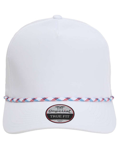 Front View of White/ Light Blue-Red The Wrightson Cap - 5054