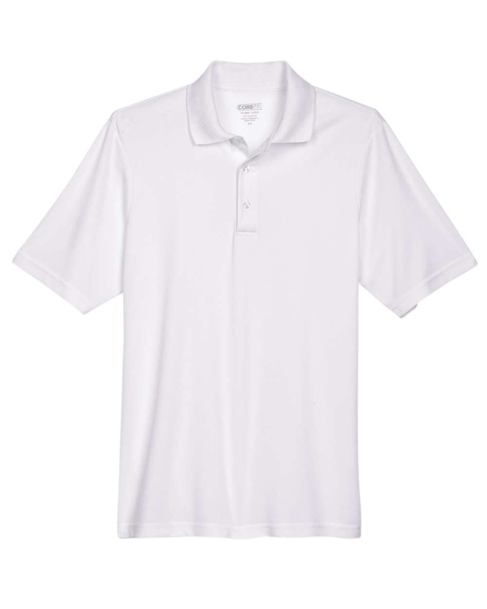 Front View of White Men's Origin Performance Piqué Polo - 88181