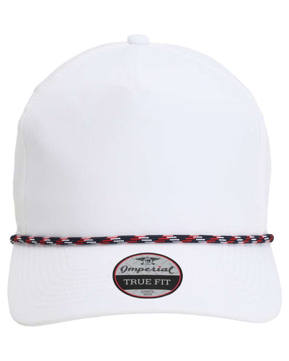 Front View of White/ Navy-Red The Wrightson Cap - 5054
