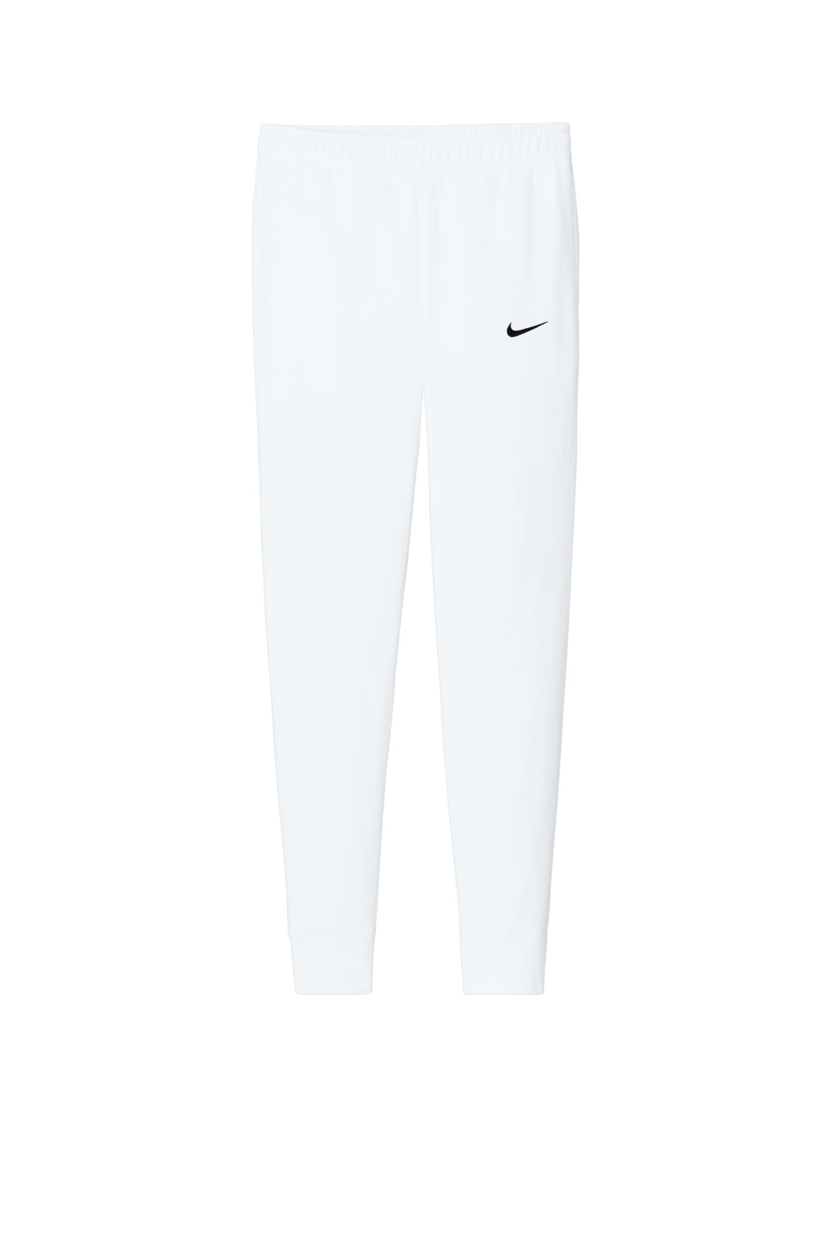 Front View of White Nike Club Fleece Jogger NKHM8045