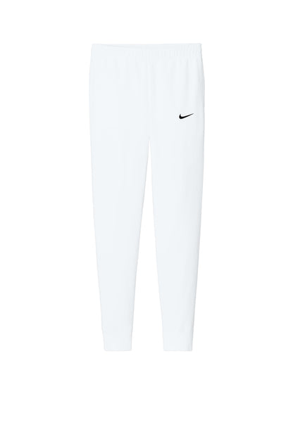 Front View of White Nike Club Fleece Jogger NKHM8045