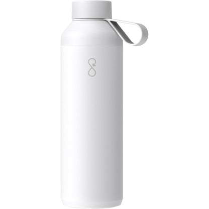 Front View of White Ocean Bottle Peak OG Bottle 24oz plain