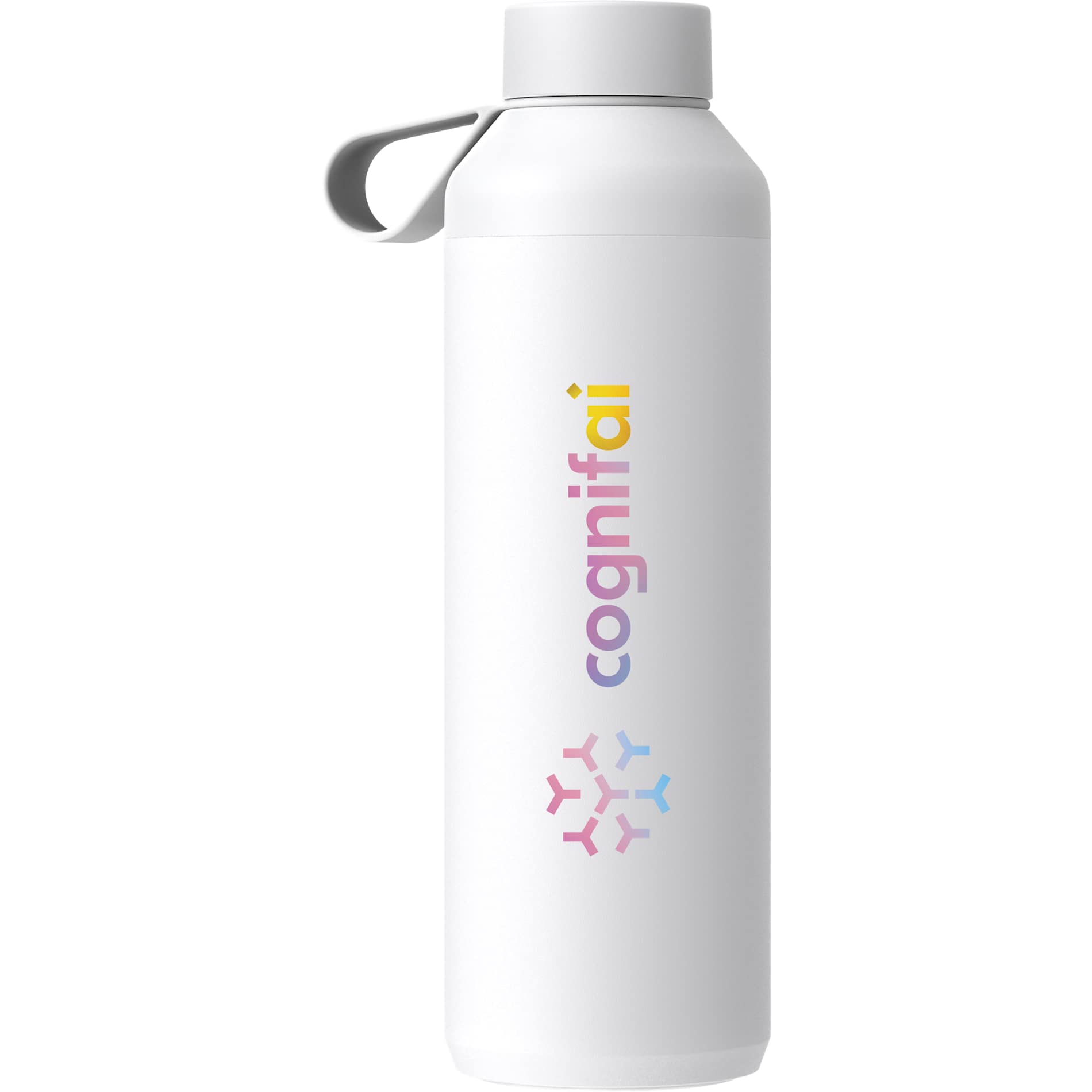 Front View of White Ocean Bottle Peak OG Bottle 24oz
