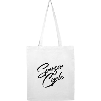Front View of White Organic 4oz Cotton Tote