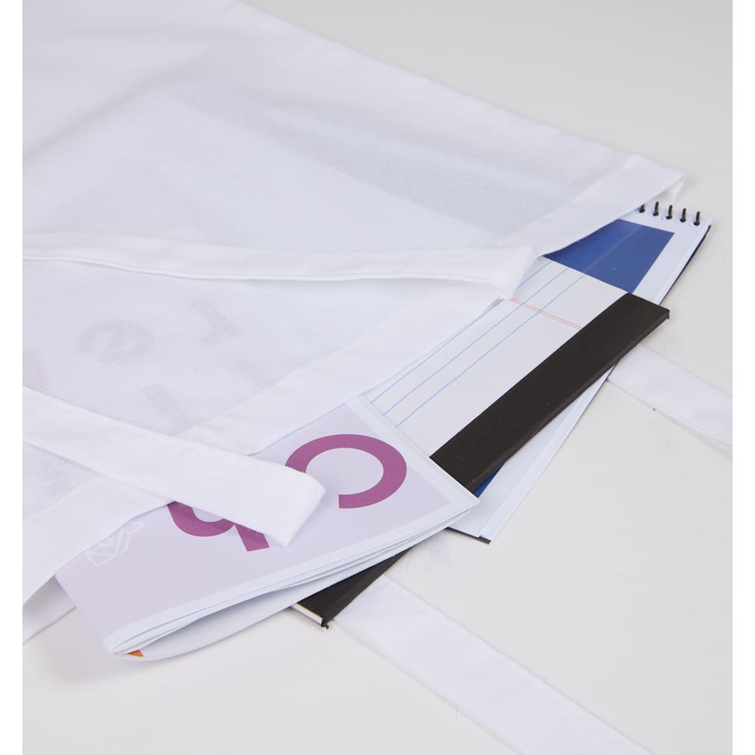 Front View of White Organic 4oz Cotton Tote