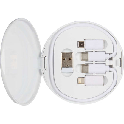 Front View of White Pad Pal 15W Wireless Charging Pad and 65W Cable Ki