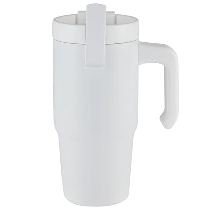 Front View of White Peak Recycled Insulated Sip or Swig Mug 24oz plain