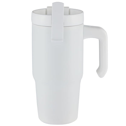 Front View of White Peak Recycled Insulated Sip or Swig Mug 24oz plain