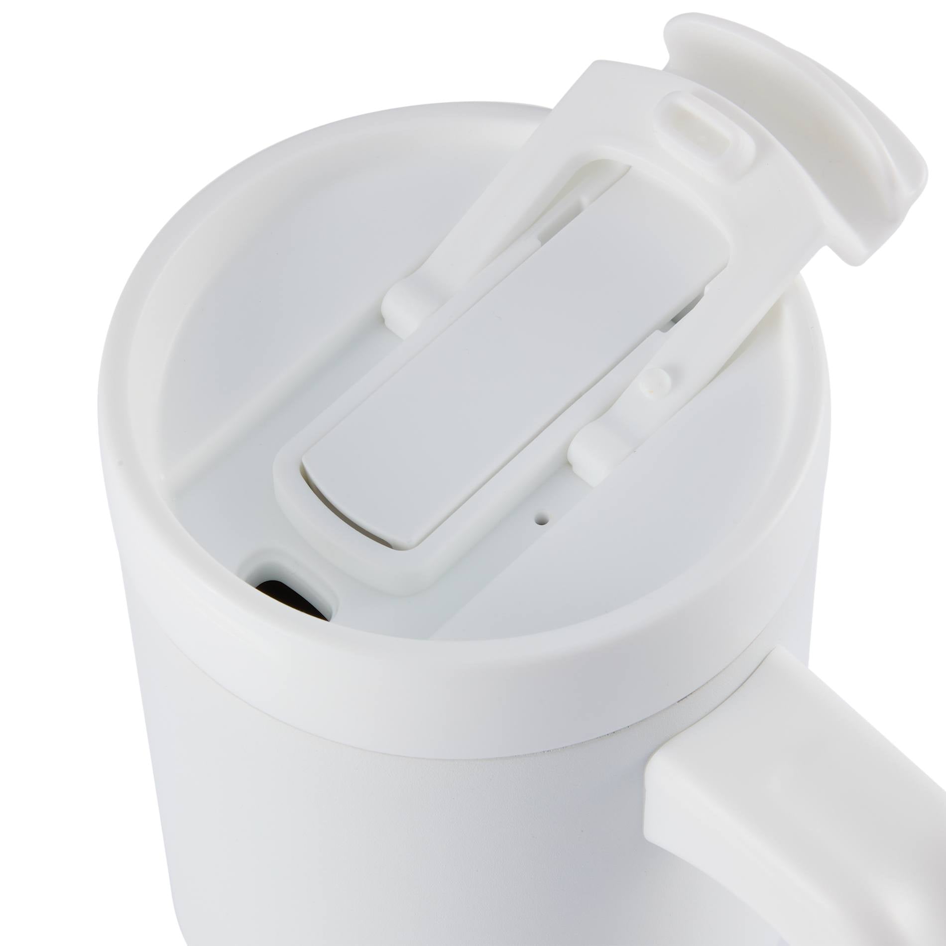 Front View of White Peak Recycled Insulated Sip or Swig Mug 24oz