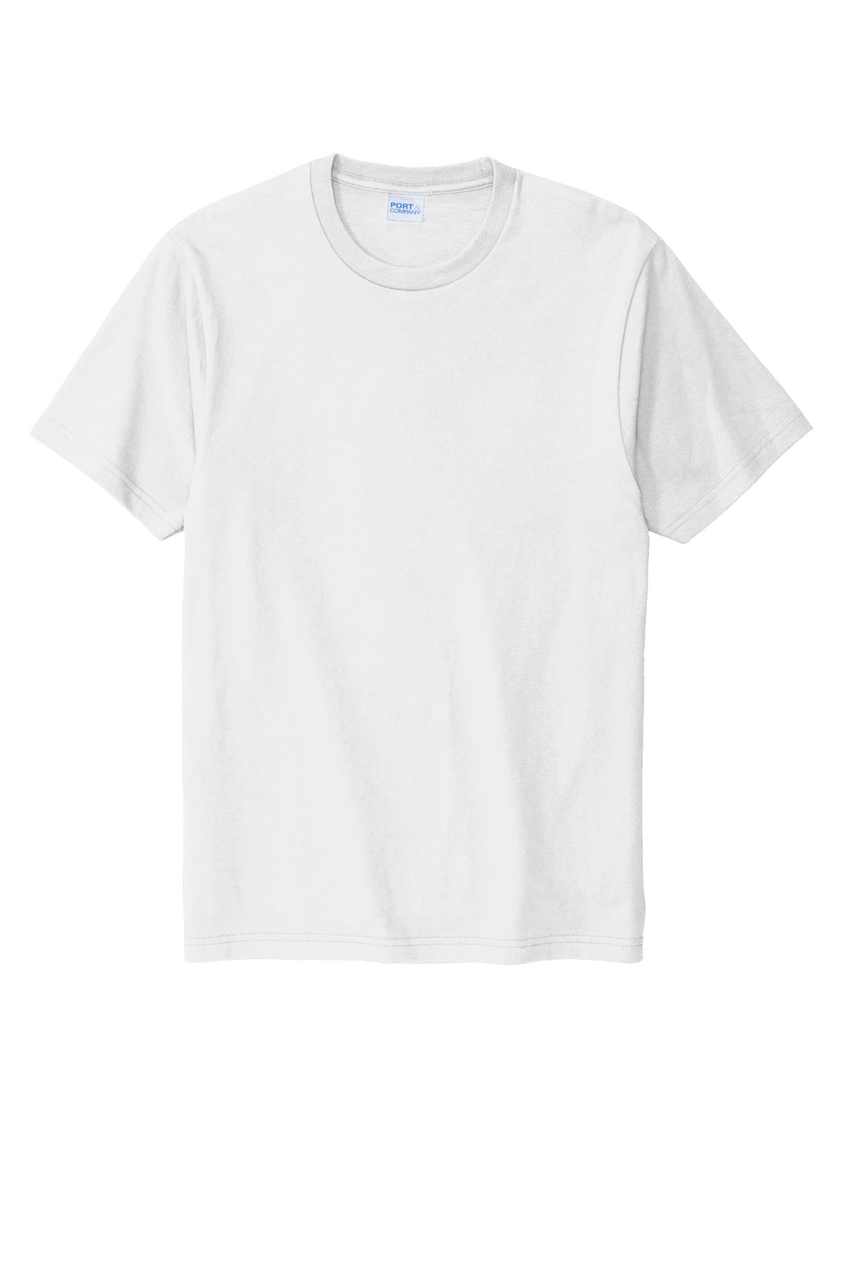 Front View of White Port & Co Bouncer Tee PC600
