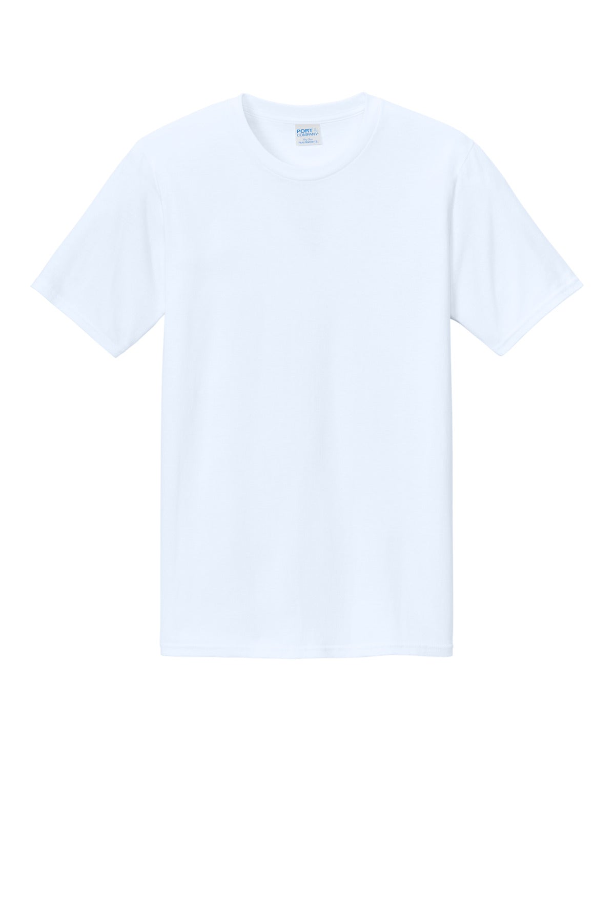 Front View of White Port & Co CVC Tee PC340