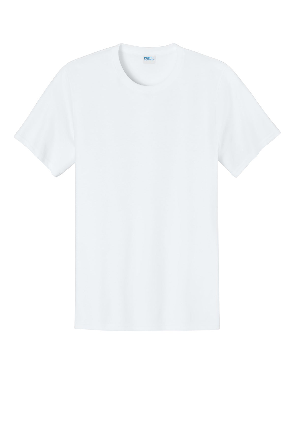 Front View of White Port & Co Easy Cotton Tee PC43