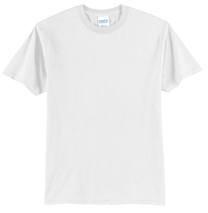 Front View of White Port & Co Tall Core Blend Tee. PC55T