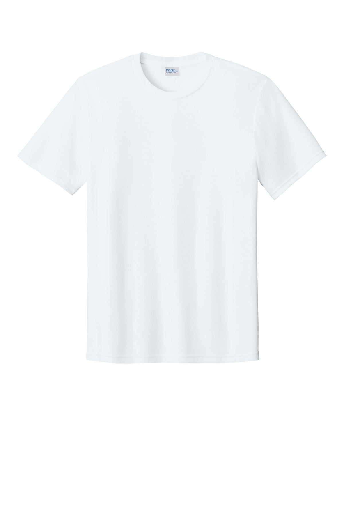 Front View of White Port & Co Tri-Blend Tee. PC330