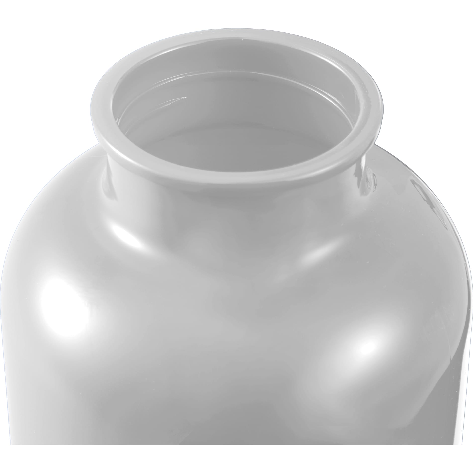 Front View of White Race 25oz  Recycled Bottle with Carabiner
