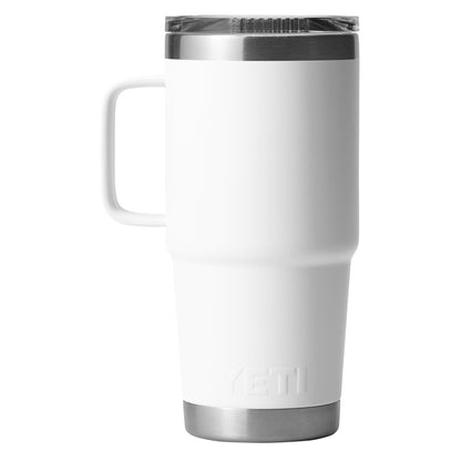 Front View of White Rambler® 20 oz Travel Mug plain