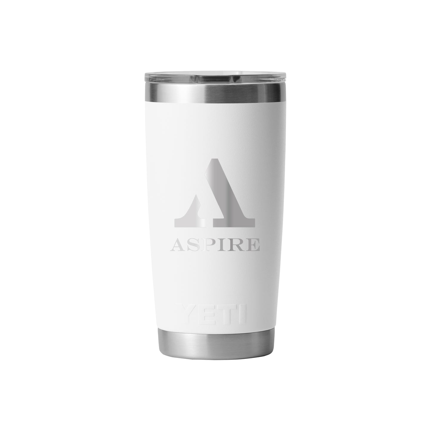 Front View of White Rambler® 20 oz Tumbler MagSlider™ Lid