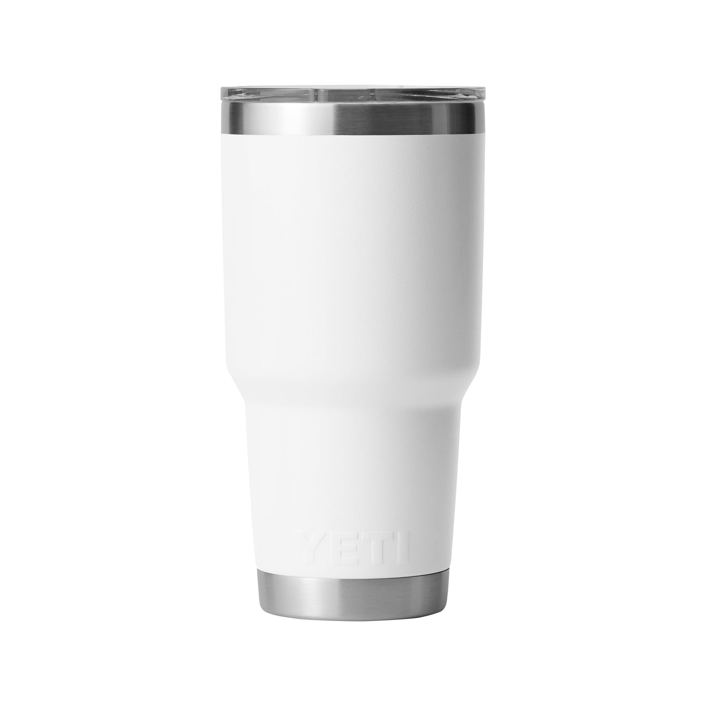 Front View of White Rambler® 30 oz Tumbler with MagSlider™ Lid plain
