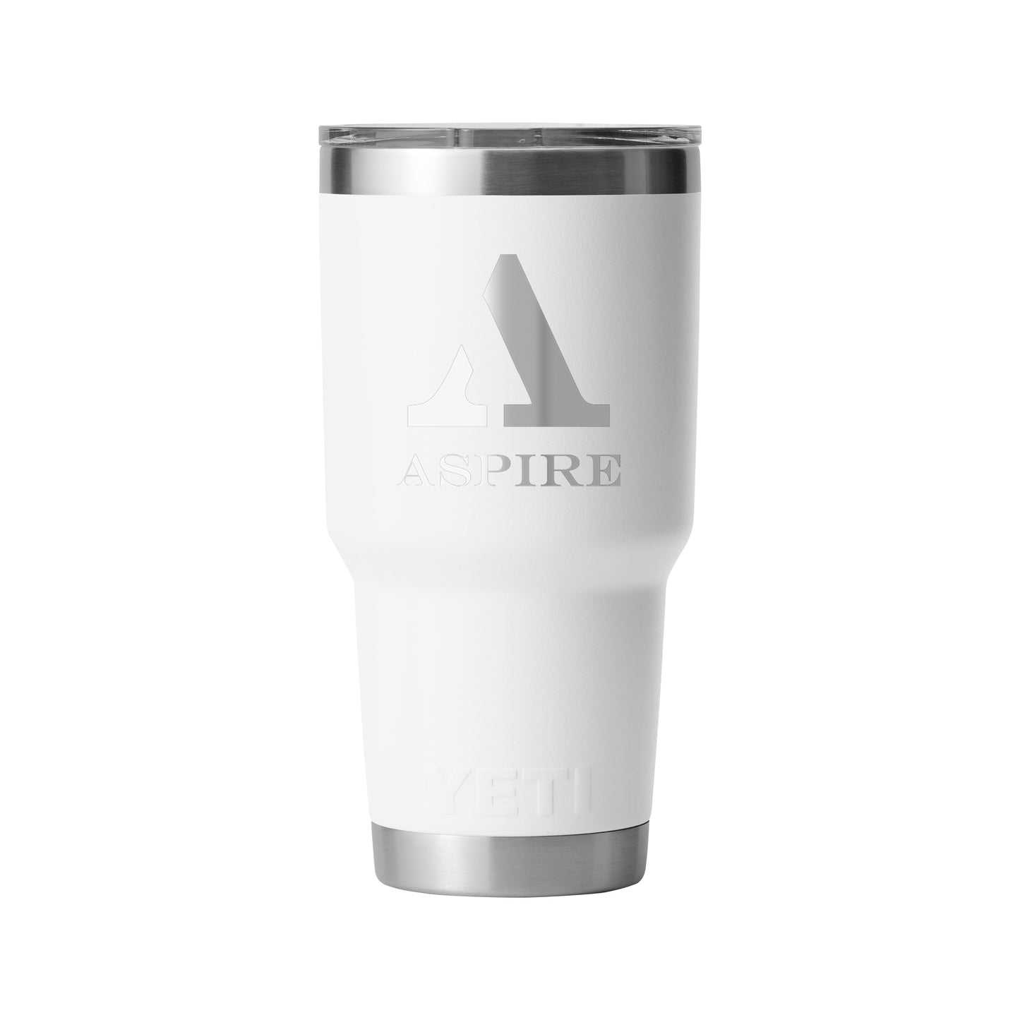 Front View of White Rambler® 30 oz Tumbler with MagSlider™ Lid