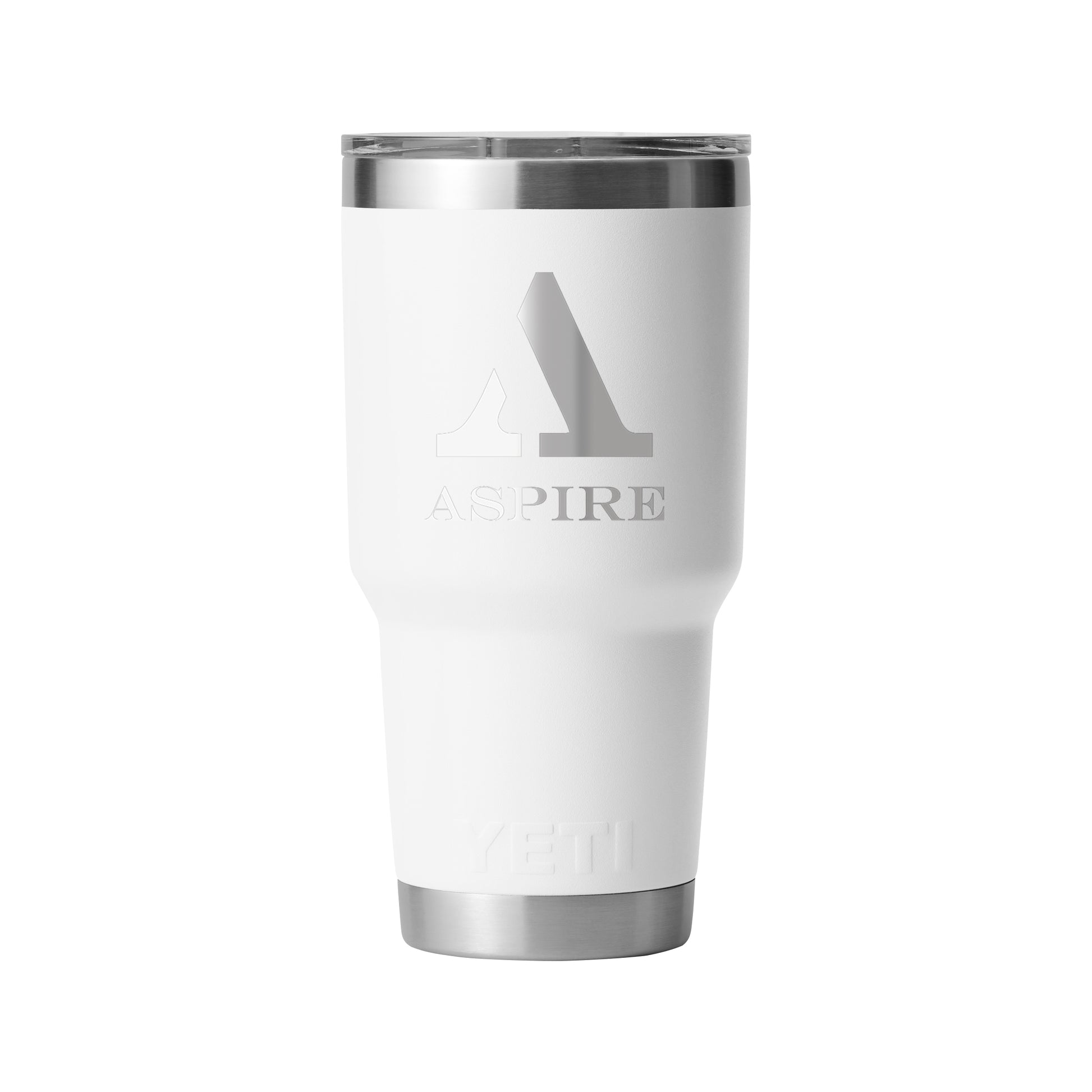 Front View of White Rambler® 30 oz Tumbler with MagSlider™ Lid