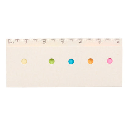Front View of White Recycled Milk Carton Sticky Notes & Ruler Pad plain