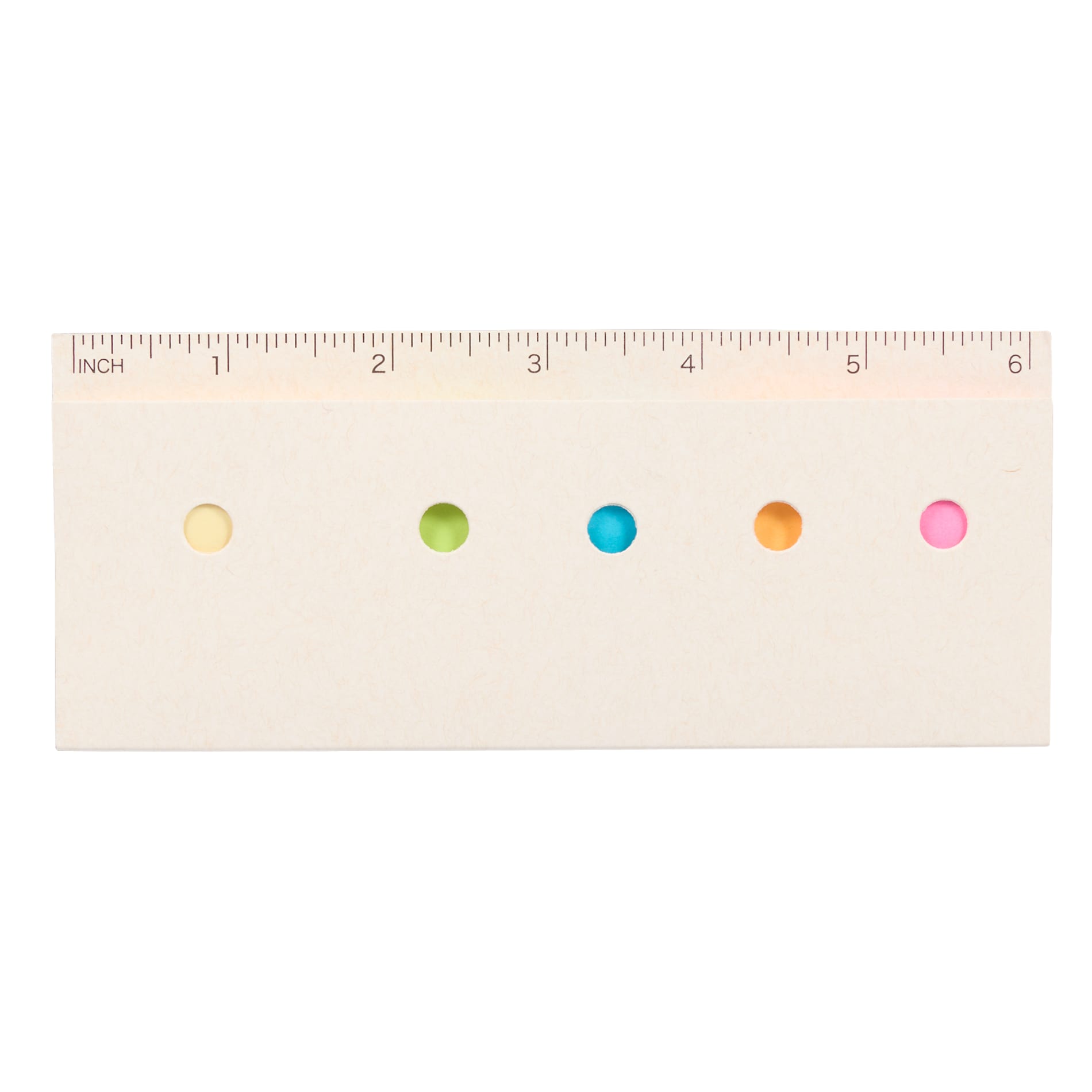 Front View of White Recycled Milk Carton Sticky Notes & Ruler Pad plain