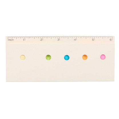 Front View of White Recycled Milk Carton Sticky Notes & Ruler Pad plain