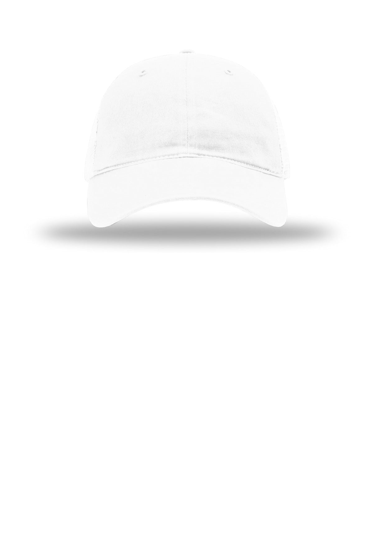 Front View of White Richardson Garment Washed Trucker 111