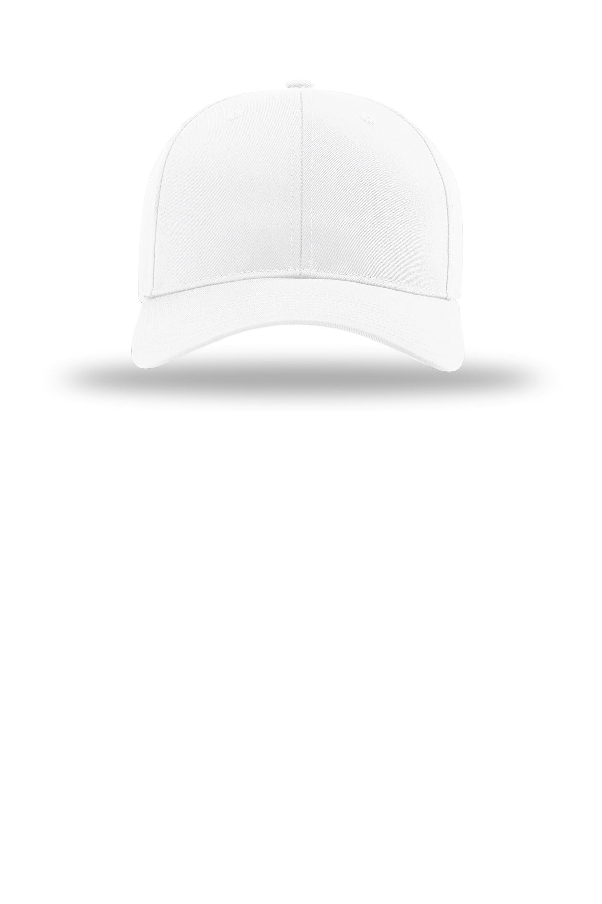 Front View of White Richardson Pro Twill Snapback 212
