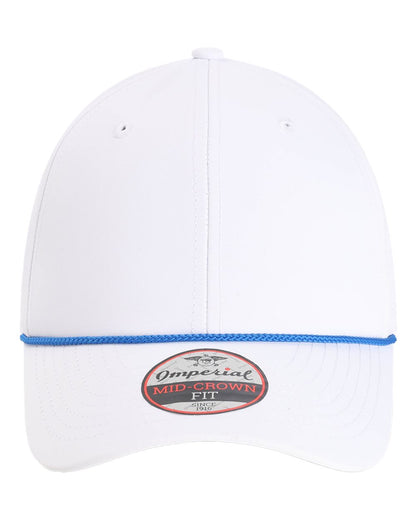 Front View of White/ Royal The Wingman Cap - 7054