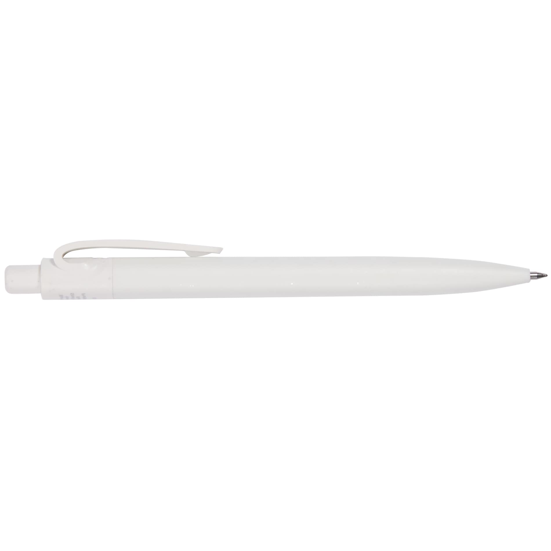 Front View of White Shoreside Gel Pen plain