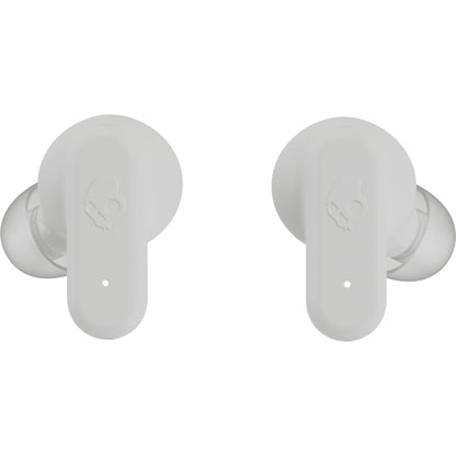 Front View of White Skullcandy Dime Evo True Wireless Earbuds