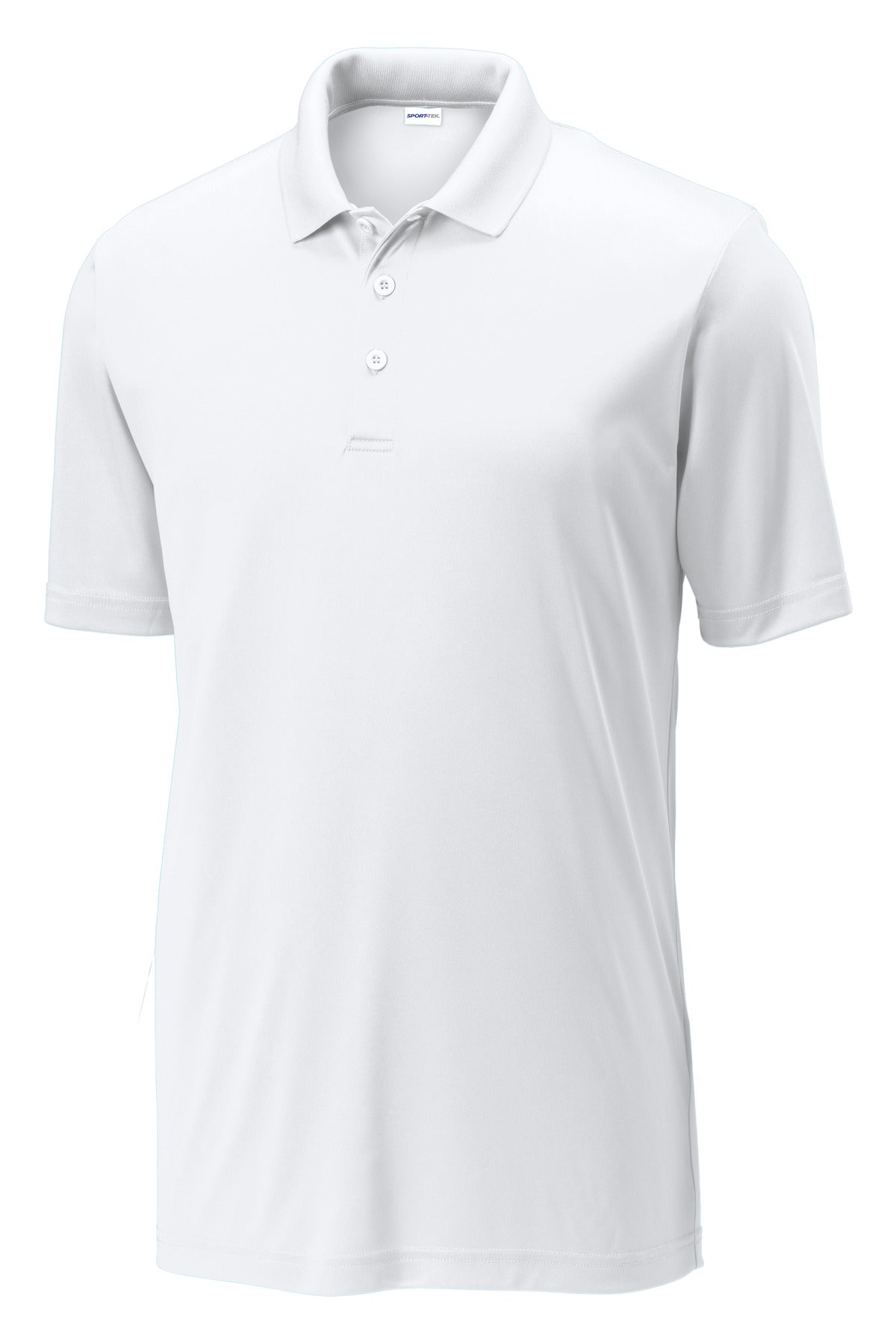 Front View of White Sport-Tek PosiCharge Competitor Polo. ST550