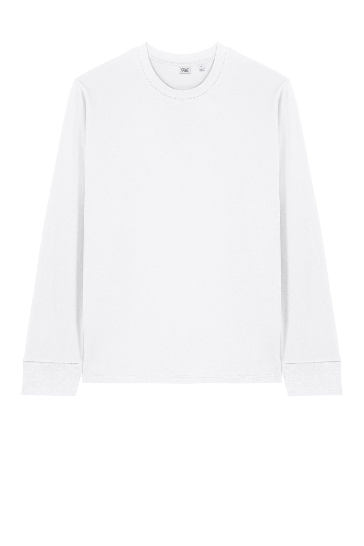 Front View of White Stanley/Stella Unisex Creator 2.0 Long Sleeve Tee SXU022