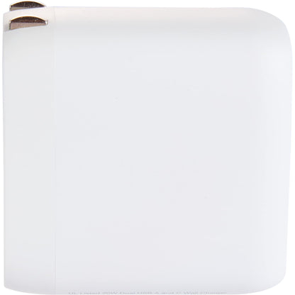 Front View of White UL Listed 20W Dual USB A and C Wall Charger plain