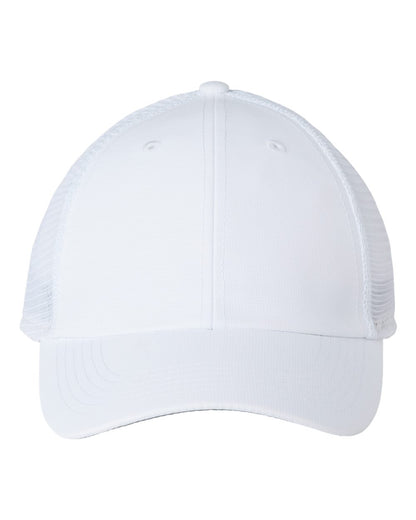 Front View of White/ White The Original Sport Mesh Cap - X210SM