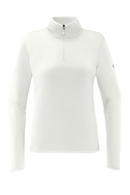 Front View of WhiteDune The North Face Women's Aim 1/4-Zip Fleece NF0A8FQK