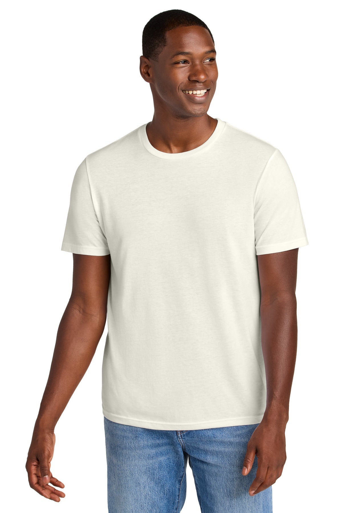 Front View of WhiteOnyx District Perfect Weight CVC Tee DT184