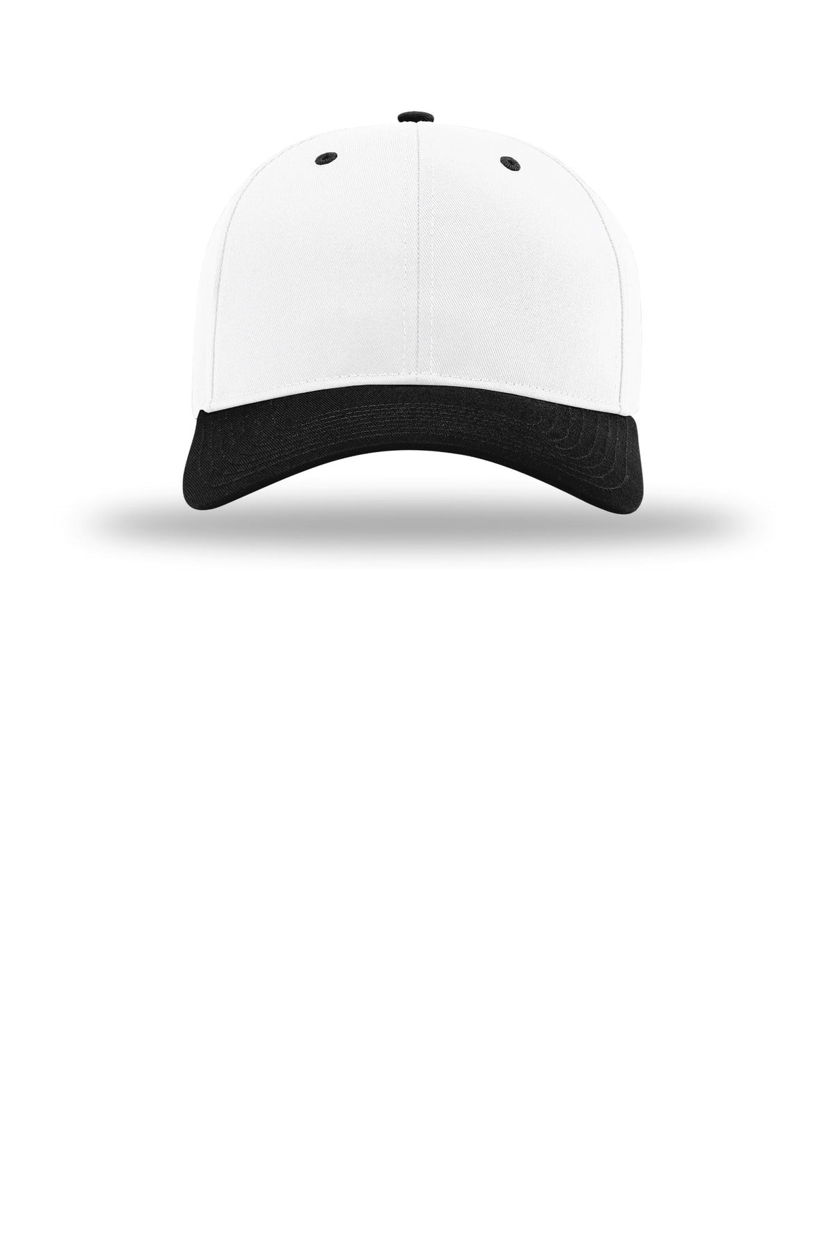 Front View of Wht/Wht/Bk Richardson Pro Twill Snapback 212