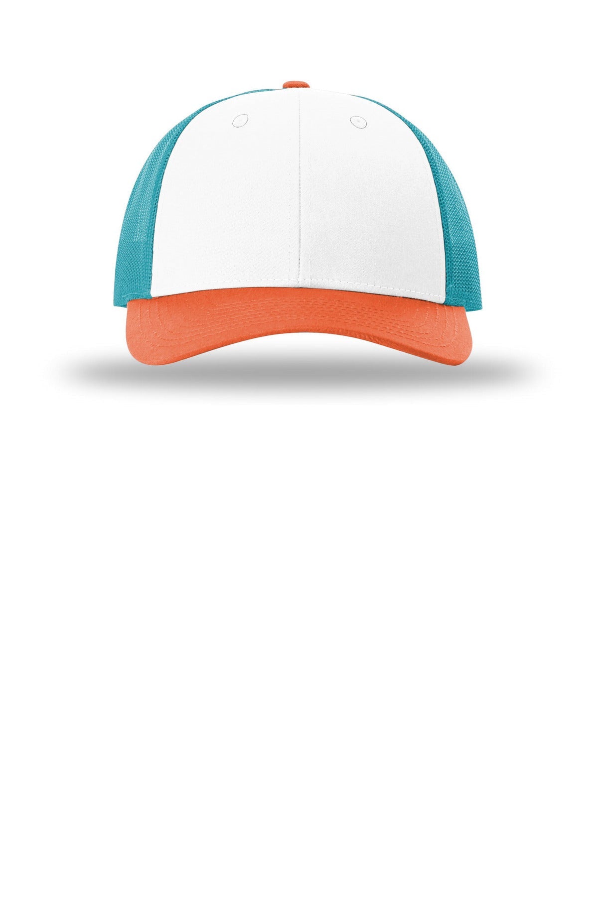 Front View of W/HwnB/PlO Richardson Low Pro Trucker 115