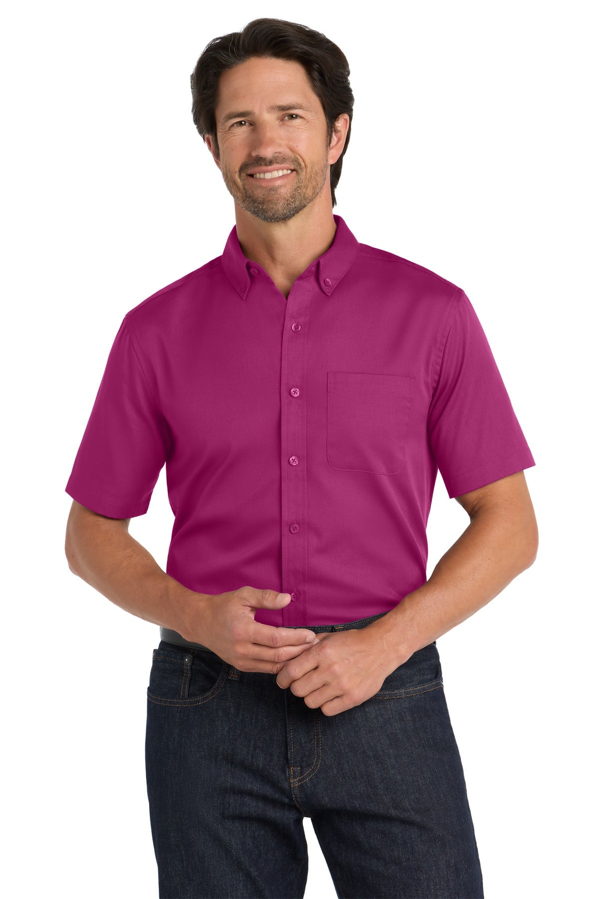 Port Authority Short Sleeve SuperPro React Twill Shirt. W809 – GearOne
