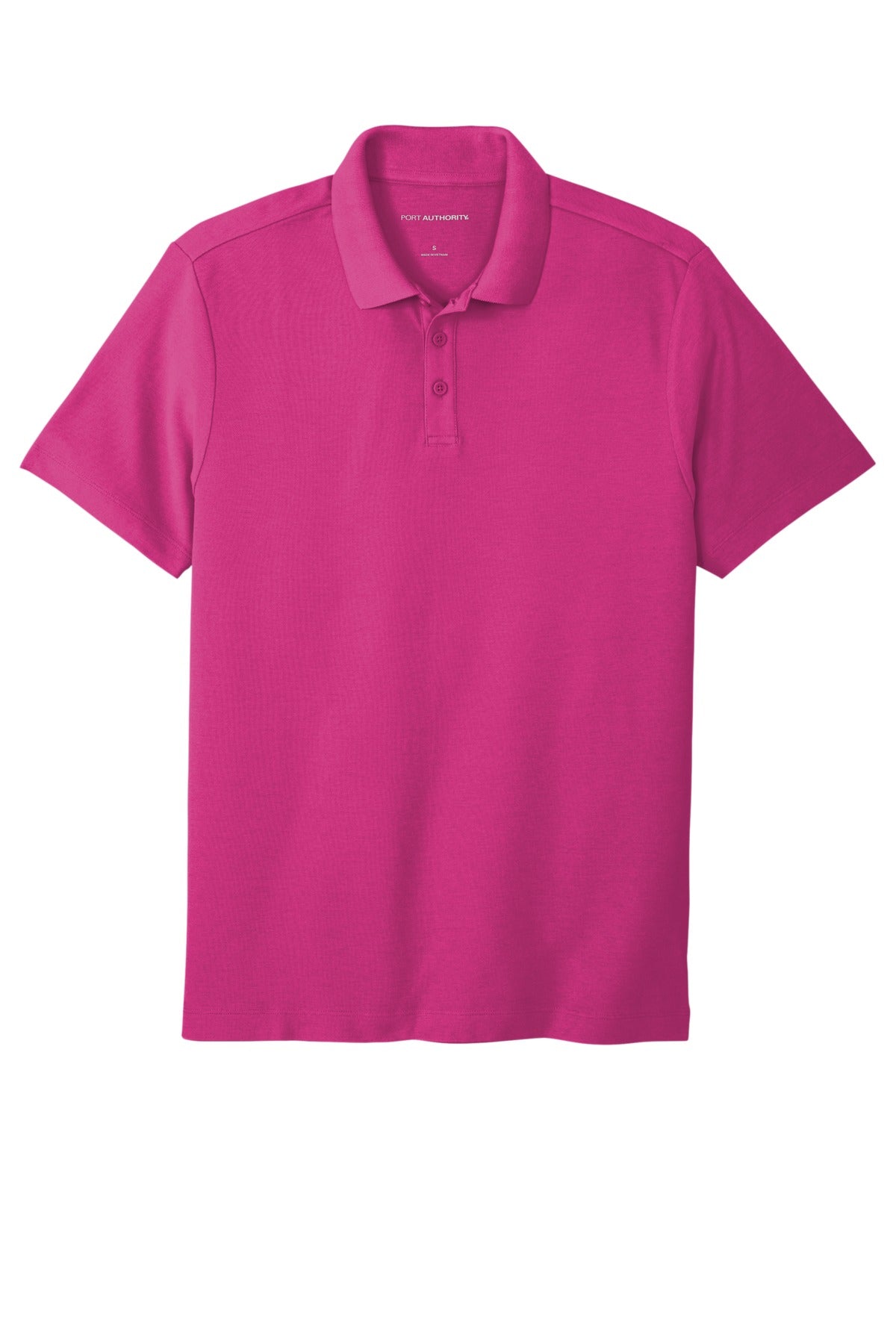 Front View of WildBerry Port Authority SuperPro React Polo. K810