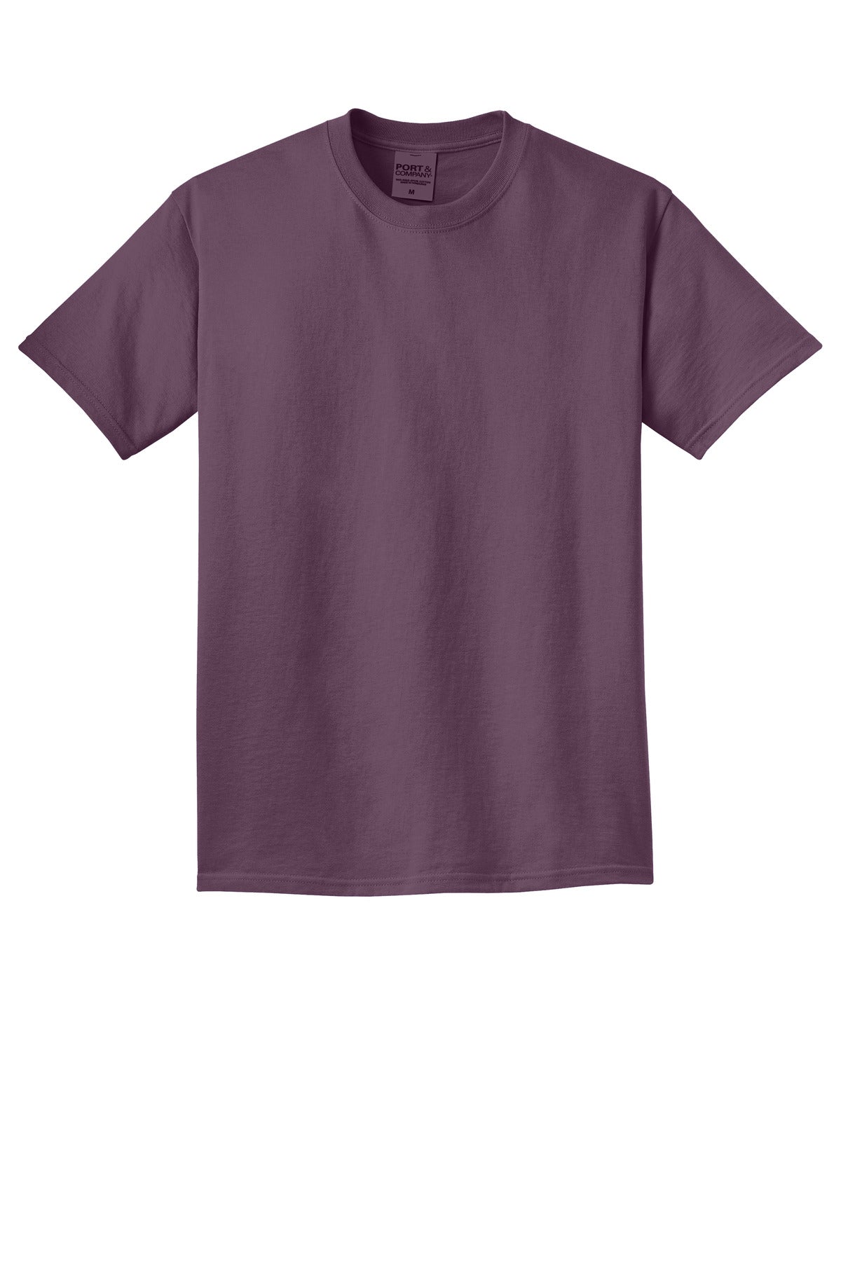 Front View of Wineberry Port & Co Beach Wash Garment-Dyed Tee. PC099