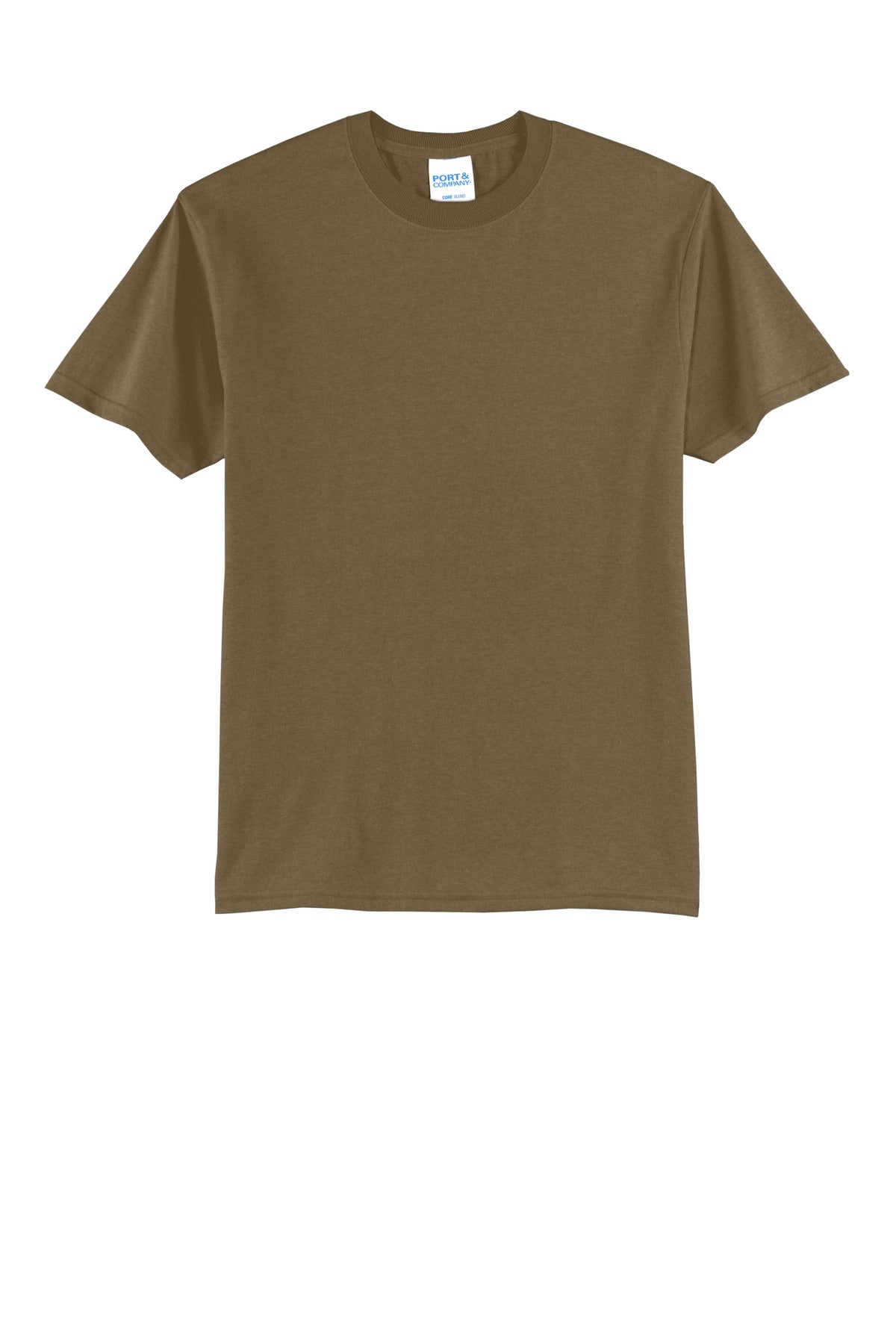 Front View of WoodlandBr Port & Co Core Blend Tee. PC55