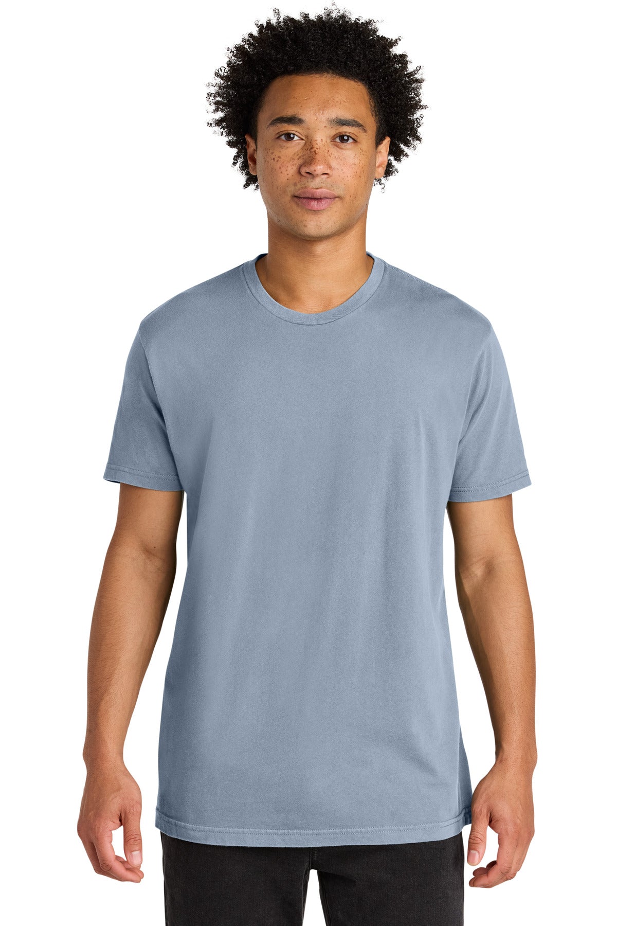 Front View of WsdStwhDnm Next Level Apparel Soft Wash Cotton Tee NL3600SW