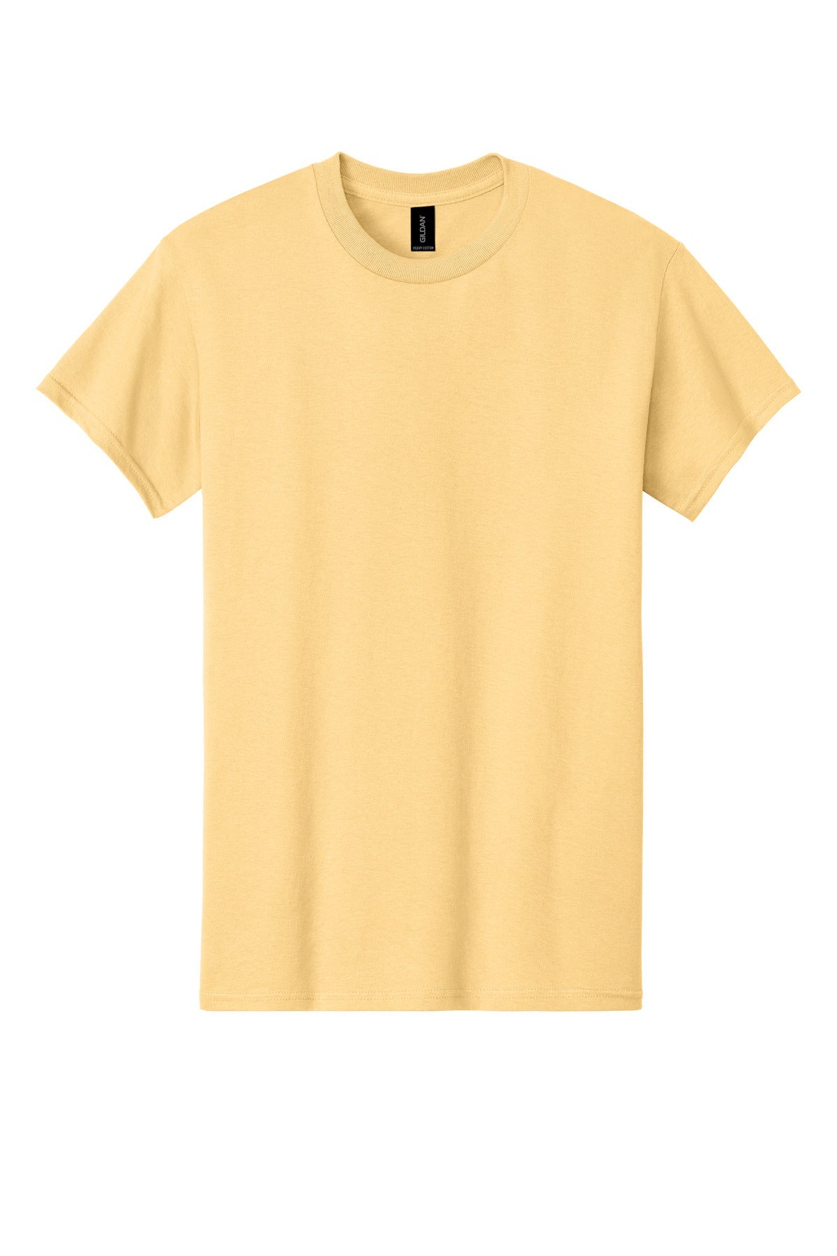 Front View of Yellow Haze Gildan - Heavy Cotton 100% Cotton T-Shirt. 5000